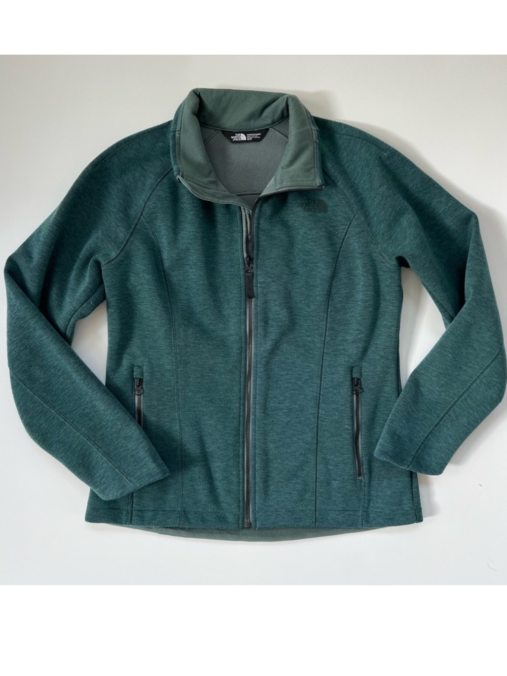 The North Face Women’s Fleece Jacket Green Full Zip Medium deep green